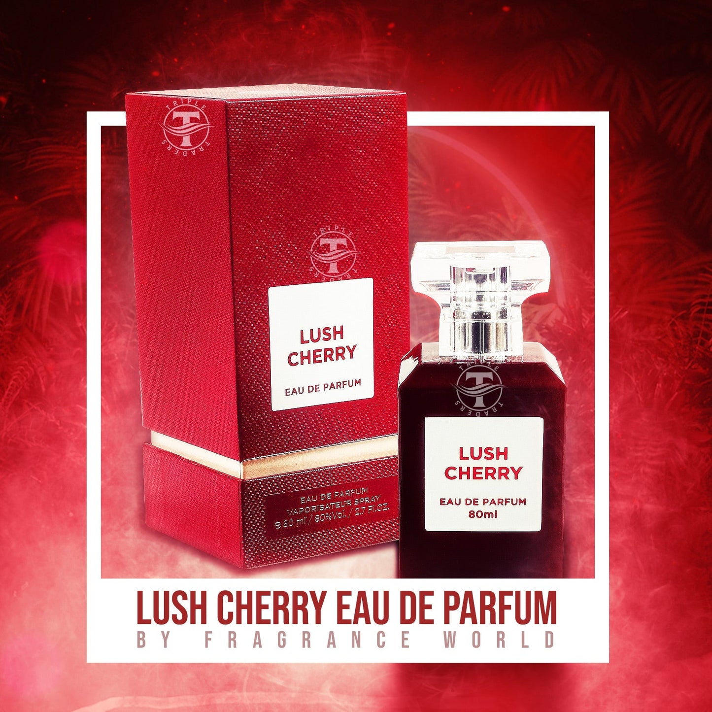 Lush Cherry Eau De Parfum By Fragrance World 80ml 2.7 FL OZ
