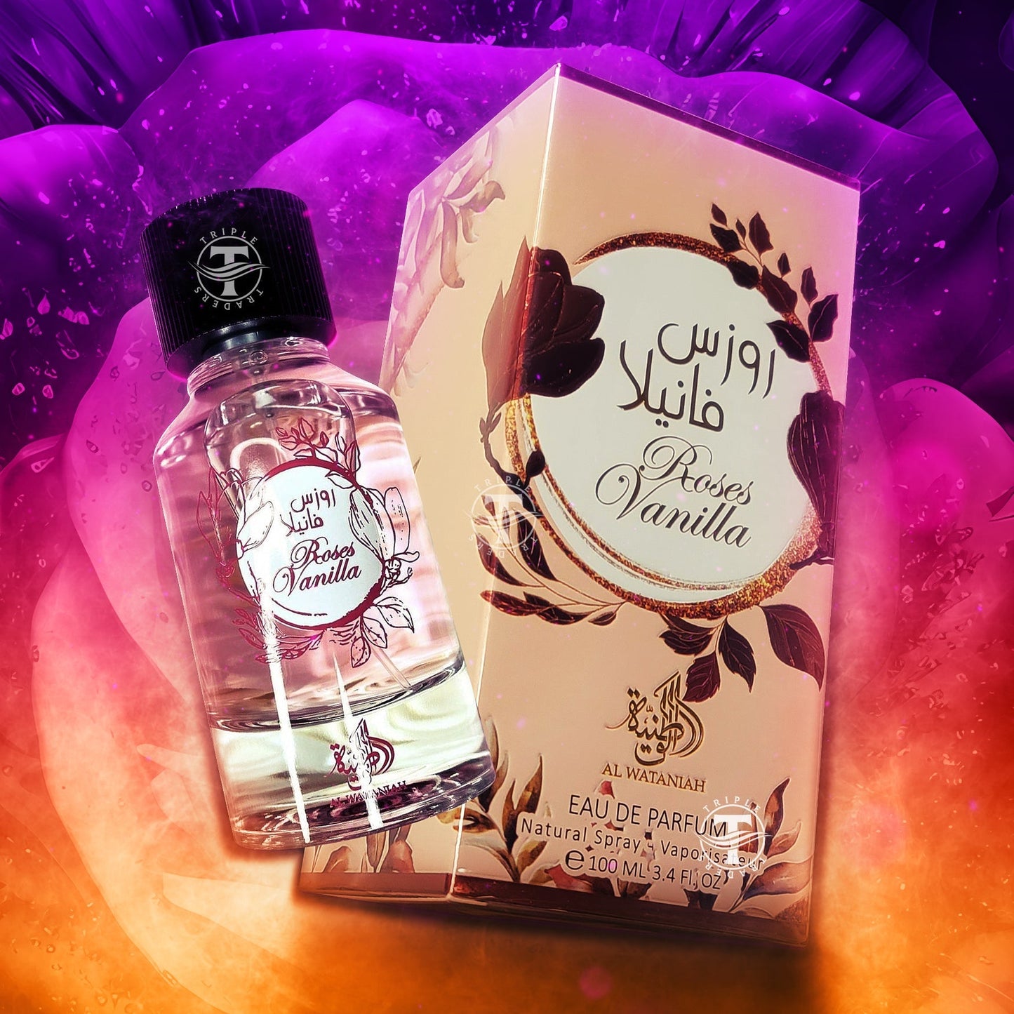 Roses Vanilla Eau De Parfum By Al Wataniah 100ml 3.4 FL OZ
