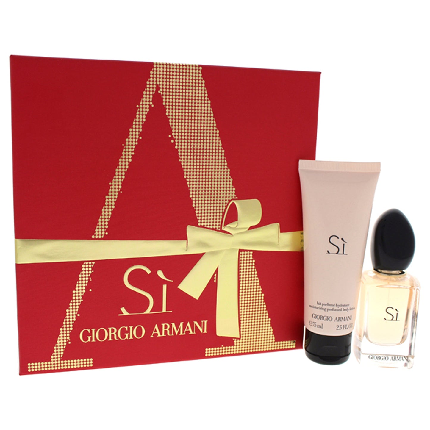 Giorgio Armani Si by Giorgio Armani for Women - 2 Pc Gift Set 1oz EDP Spray, 2.5oz Moisturizing Perfumed Body Lotion