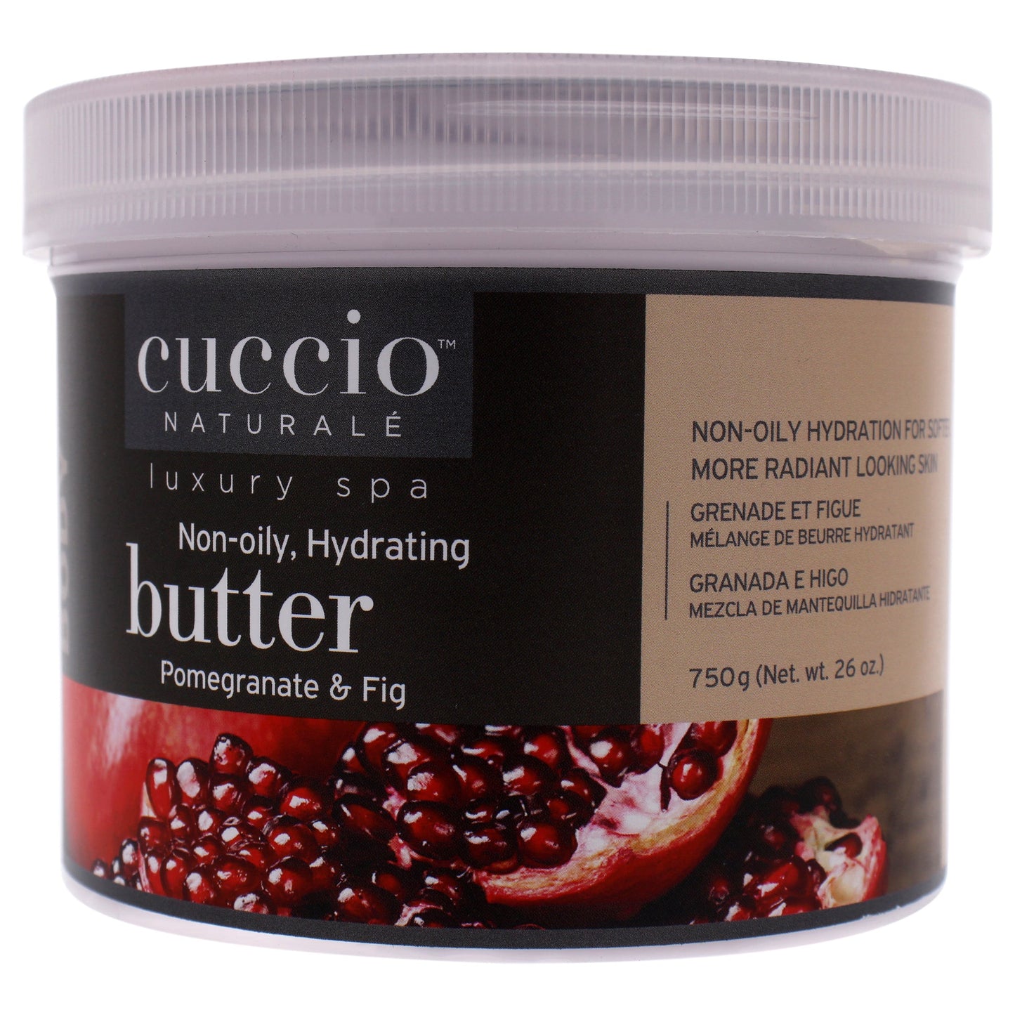 Luxury Spa Non-Oily Hydrating Butter - Pomegranate and Fig by Cuccio Naturale for Unisex - 26 oz Body Butter