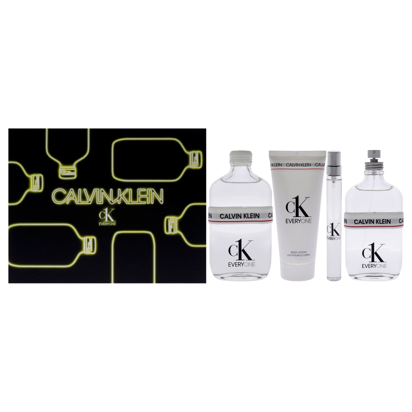 CK Everyone by Calvin Klein for Unisex - 3 Pc Gift Set 6.7oz EDT Spray, 3.3oz Body Lotion, 0.33oz EDT Spray