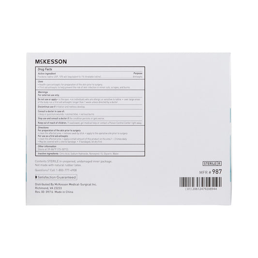 McKesson Impregnated Swabstick 3 Pack 10% Strength