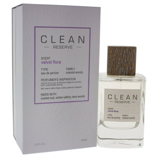 Reserve Velvet Flora by Clean for Unisex 3.4 oz EDP Spray