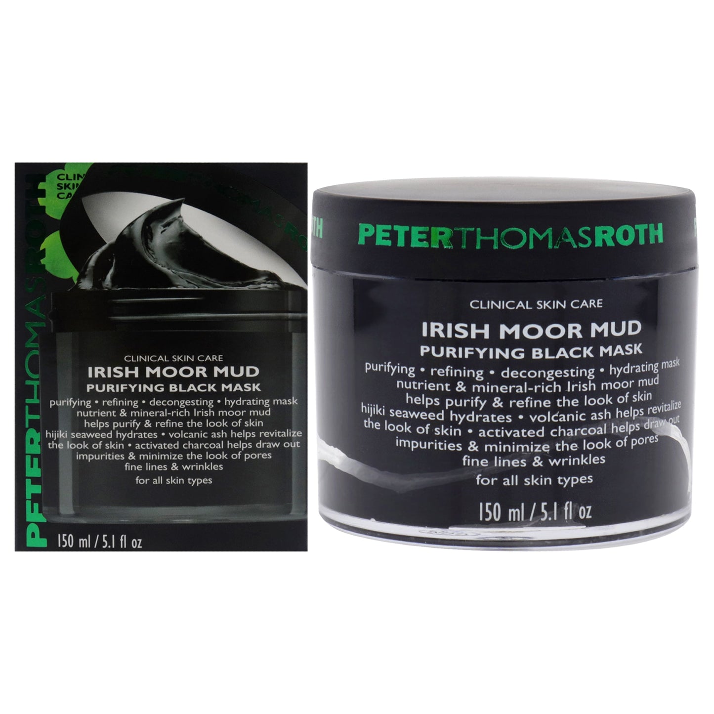 Irish Moor Mud Purifying Black Mask - All Skin Types by Peter Thomas Roth for Unisex 5 oz Mask