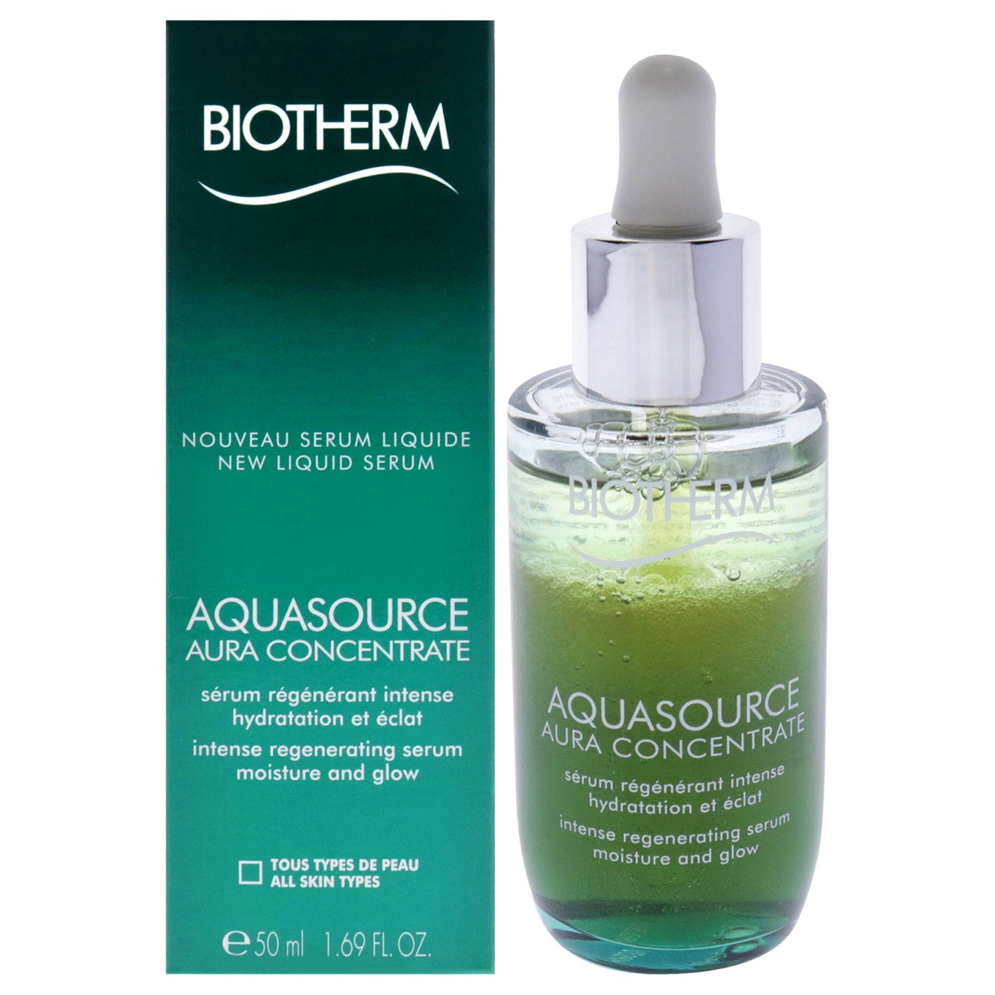 Aquasource Aura Concentrate by Biotherm for Women - 1.69 oz Serum