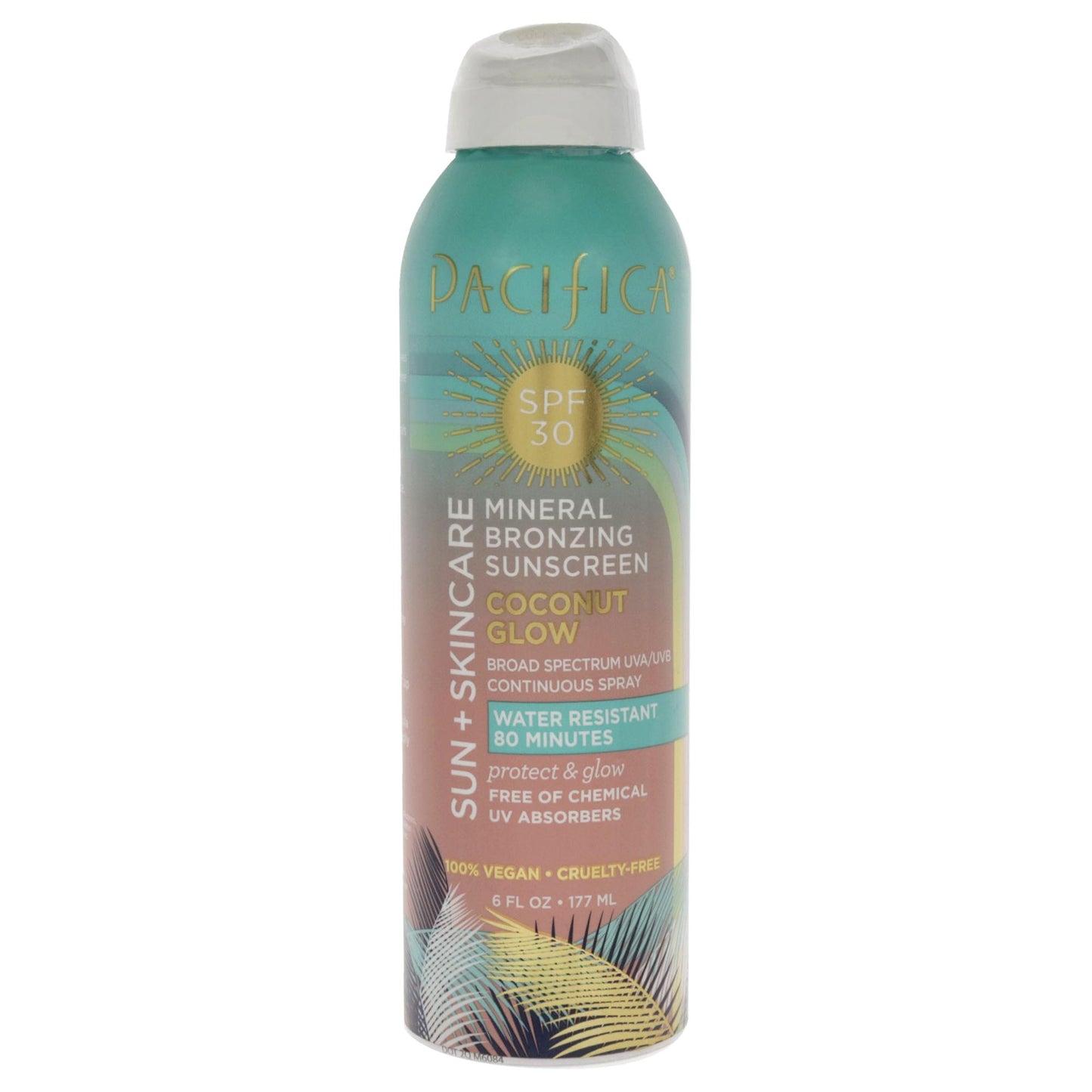 Mineral Bronzing Sunscreen Spray SPF 30 - Coconut Glow by Pacifica for Women - 6 oz Sunscreen