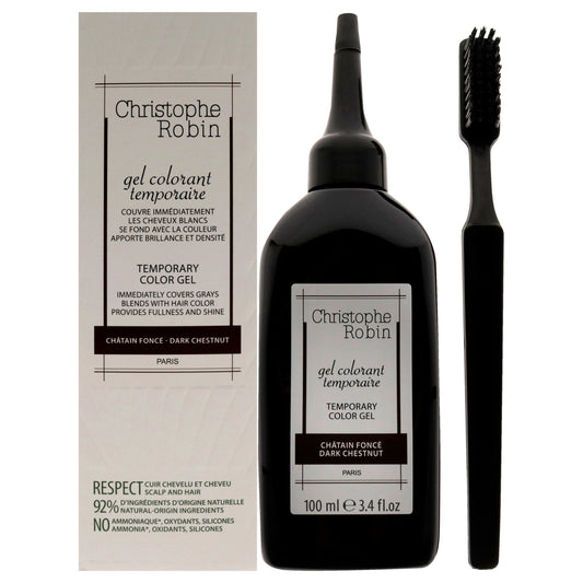 Temporary Color Gel - Dark Chestnut by Christophe Robin for Unisex - 3.4 oz Hair Color