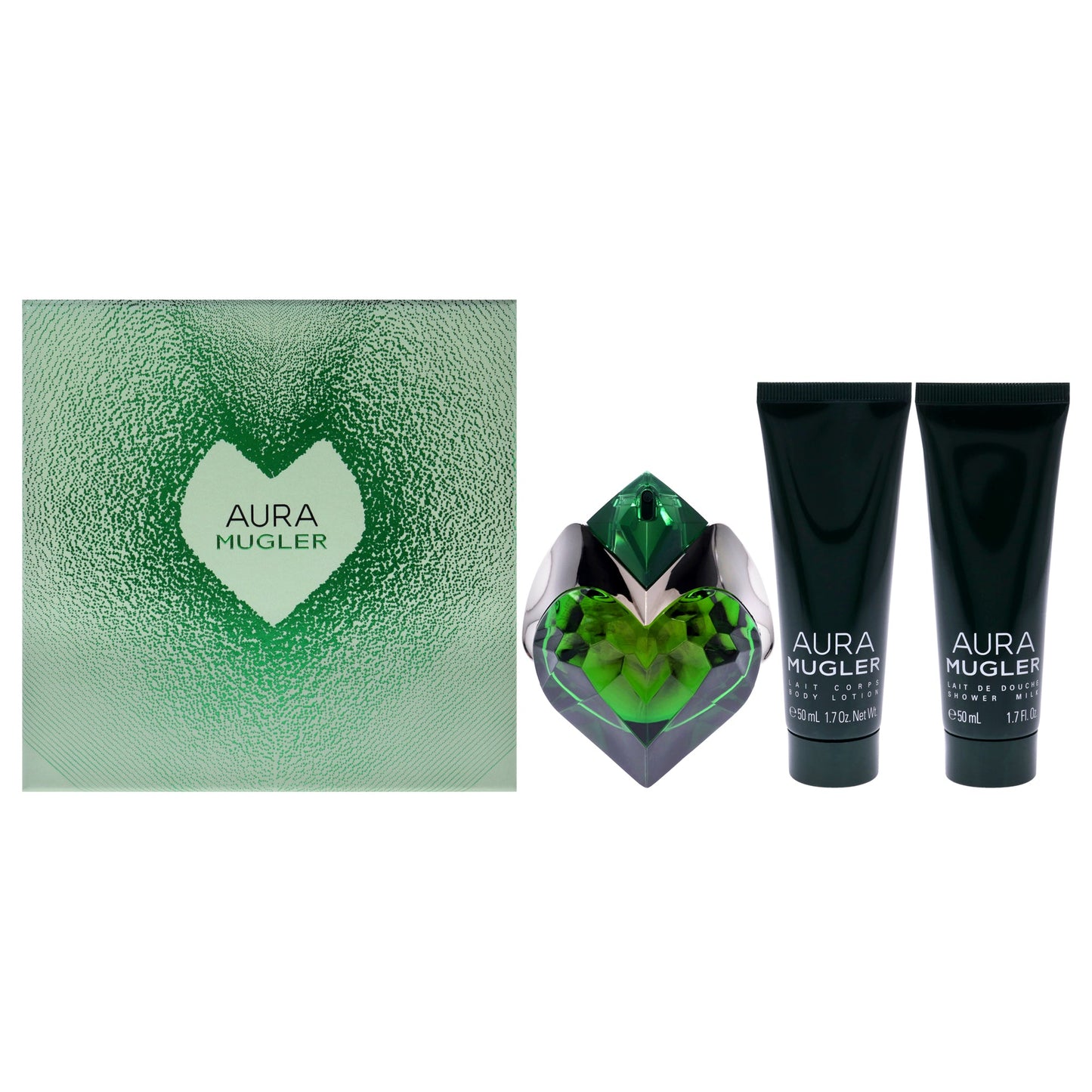 Aura Mugler by Thierry Mugler for Women - 3 Pc Gift Set 1oz EDP Spray, 1.7oz Body Lotion, 1.7 Shower Milk