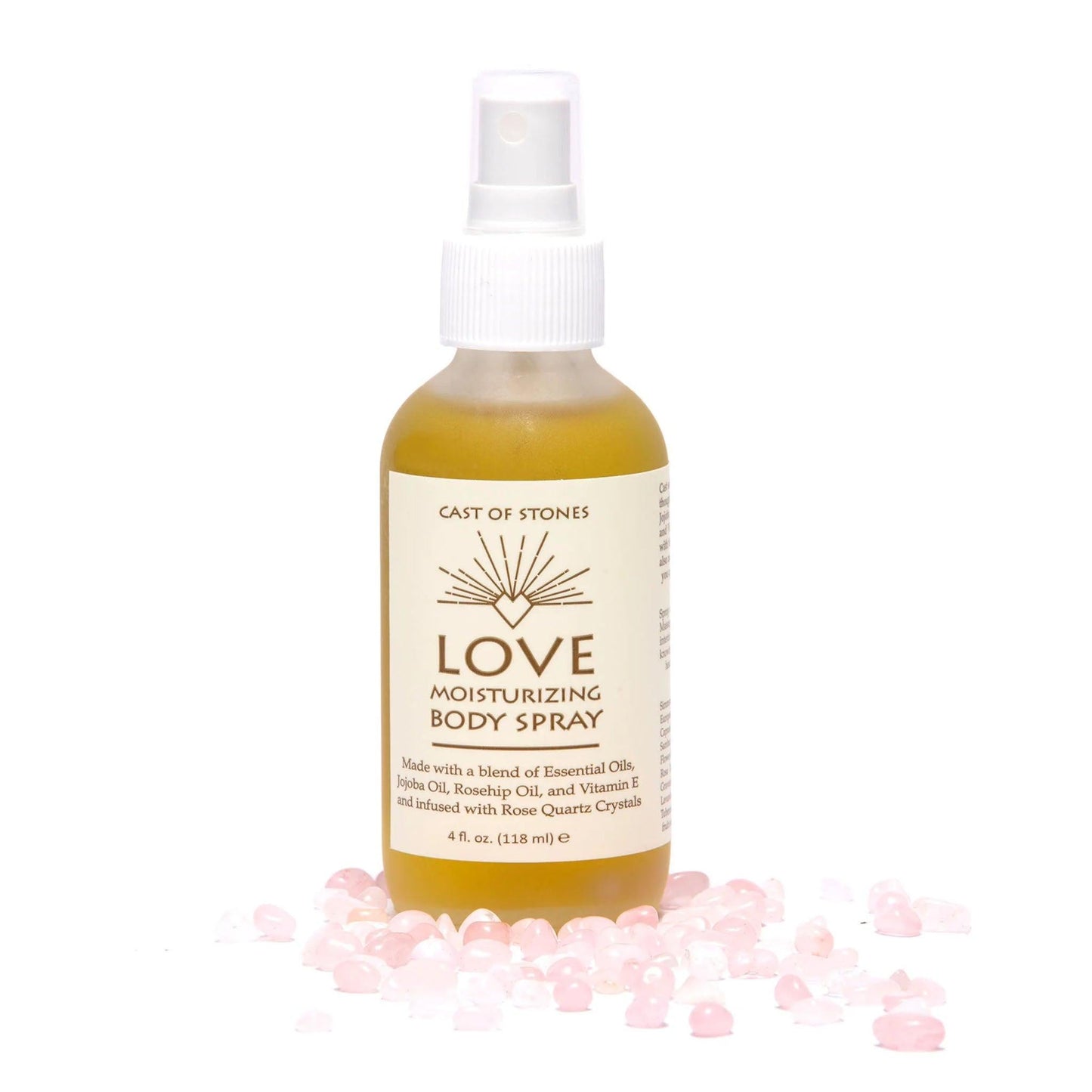 Love Moisturizing Body Spray infused with Rose Quartz Crystals