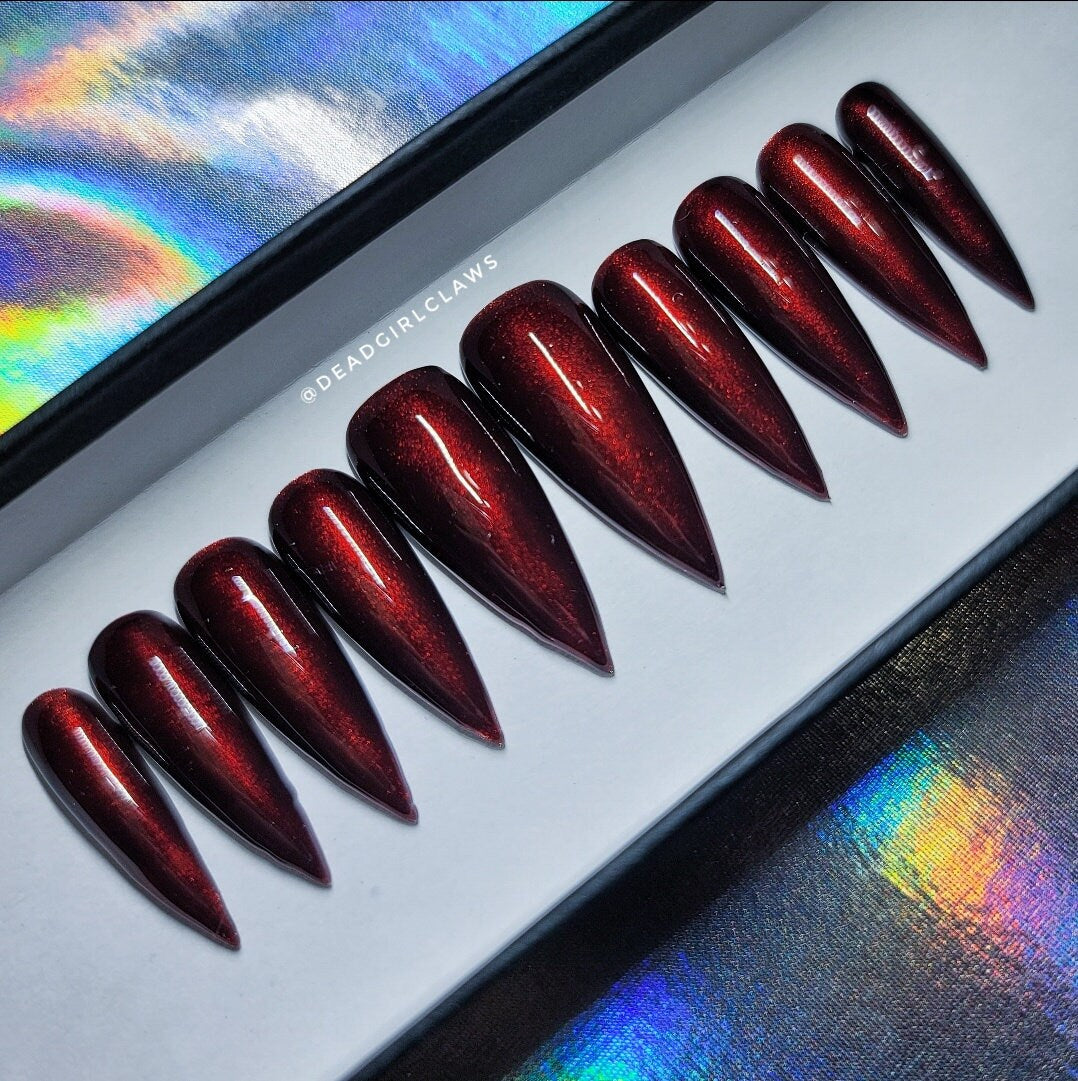 Ruby Press on Nail set